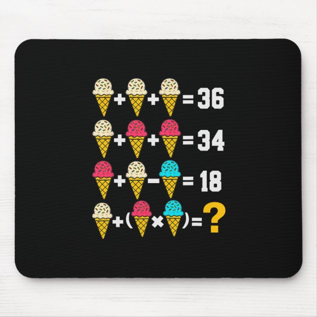 Mousepad 67 Sorvete Gota Meme Ordem de Operações Matemática (Frente)