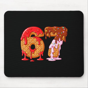 Mousepad 67 Sorvete Gotejamento Meme Engraçado Seis Sete Di