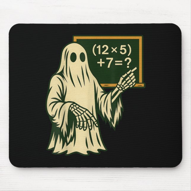 Mousepad 67 Teacher Halloween Ghost Six Seven Meme Brainrot (Frente)