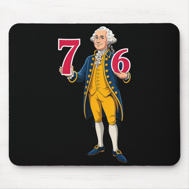 Mousepad 6 7 7 6 George Washington Seis Sete  (Frente)
