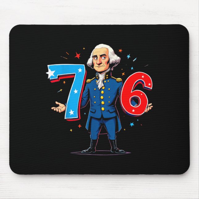 Mousepad 6-7 7-6 George Washington Seven Six Teacher Americ (Frente)