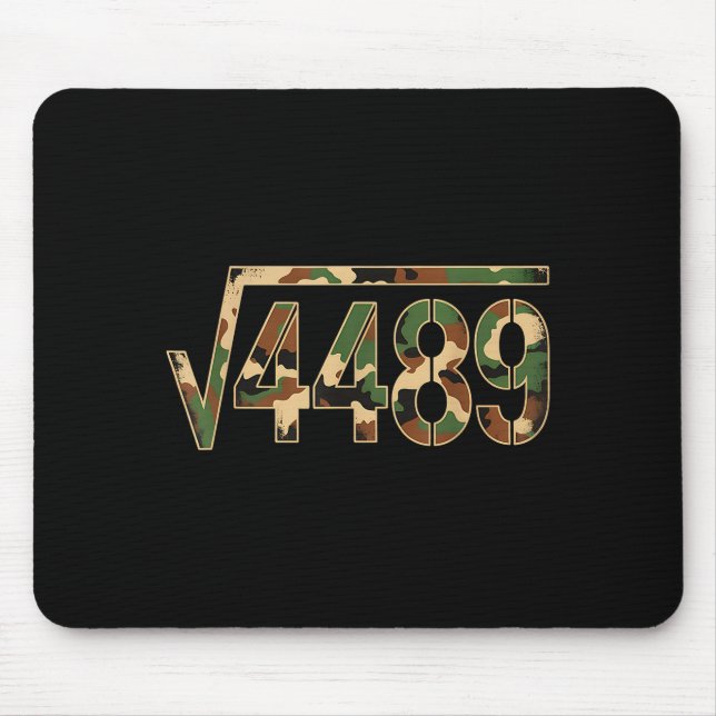 Mousepad 6 7 Army Pattern Meme Square Root 4489 Slang Math  (Frente)