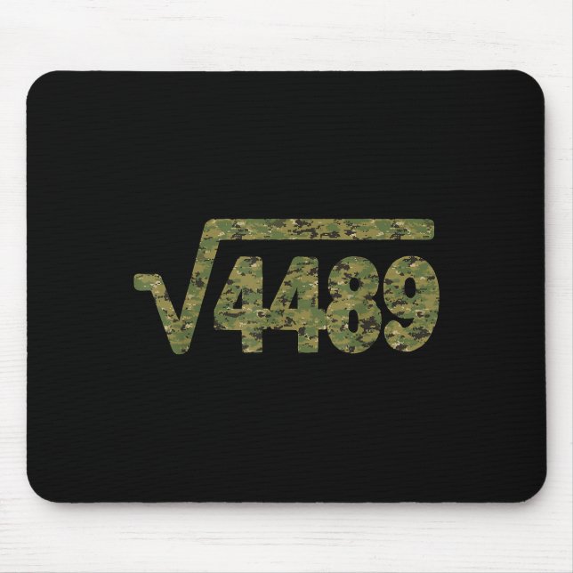 Mousepad 6 7 Army Pattern Meme Square Root 4489 Slang Math  (Frente)