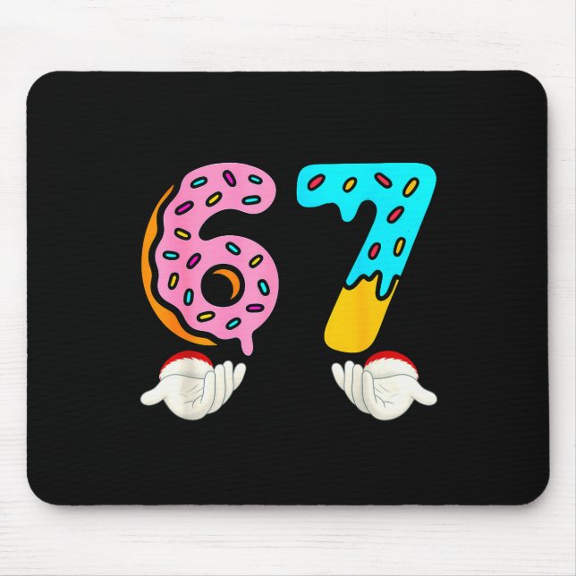 Mousepad 6-7 Camisetas de Meme 67 Natal Rot de Cérebro Engr (Frente)
