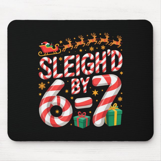 Mousepad 6-7 Christmas Ugly Sweater Six Seven Xmas 67 Meme  (Frente)