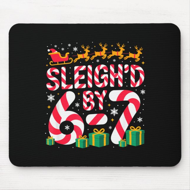 Mousepad 6-7 Christmas Ugly Sweater Six Seven Xmas 67 Meme  (Frente)