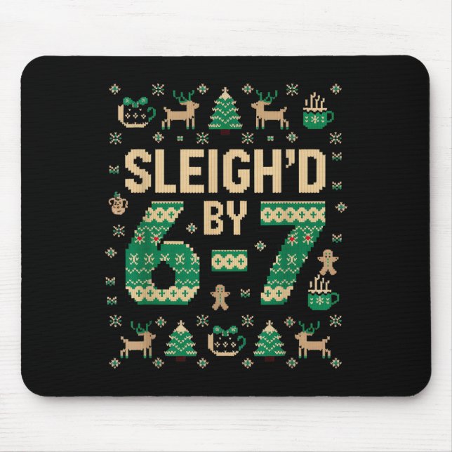 Mousepad 6-7 Christmas Ugly Sweater Six Seven Xmas 67 Meme  (Frente)