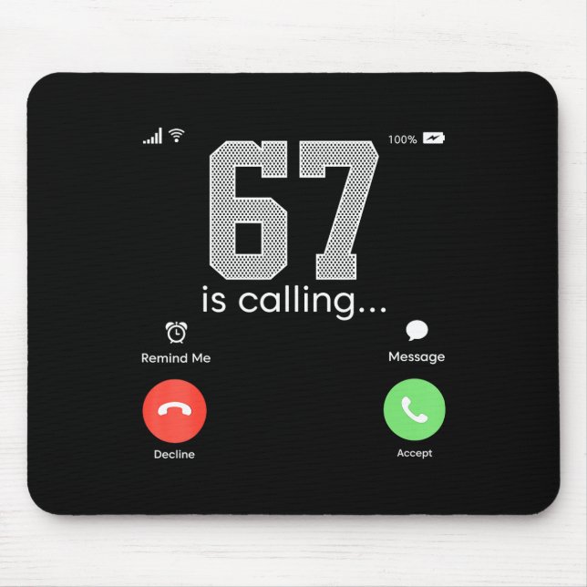 Mousepad 6 7 Crianças Meme Seis Sete Juventude Divertido 6  (Frente)