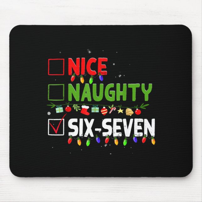 Mousepad 6-7 Meme Legal Travesso Seis Sete 67 Natal Diverti (Frente)