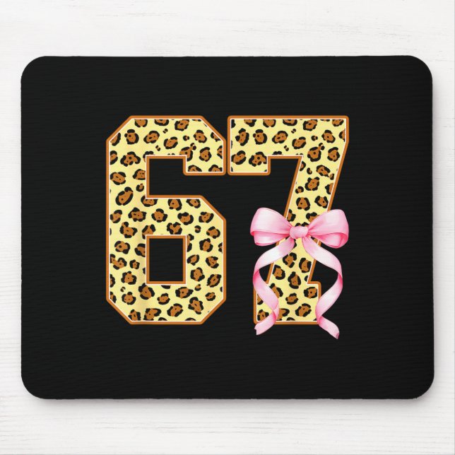 Mousepad 6-7 Meme Leopard Cheetah Cool Six-seven Funny 67 G (Frente)