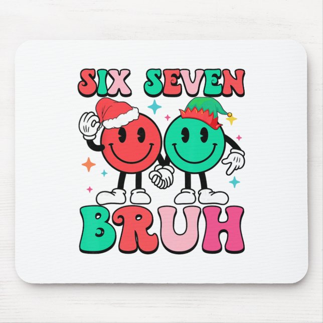 Mousepad 6 7 Meme Seis Sete Natal Divertido 67 Natal Menino (Frente)