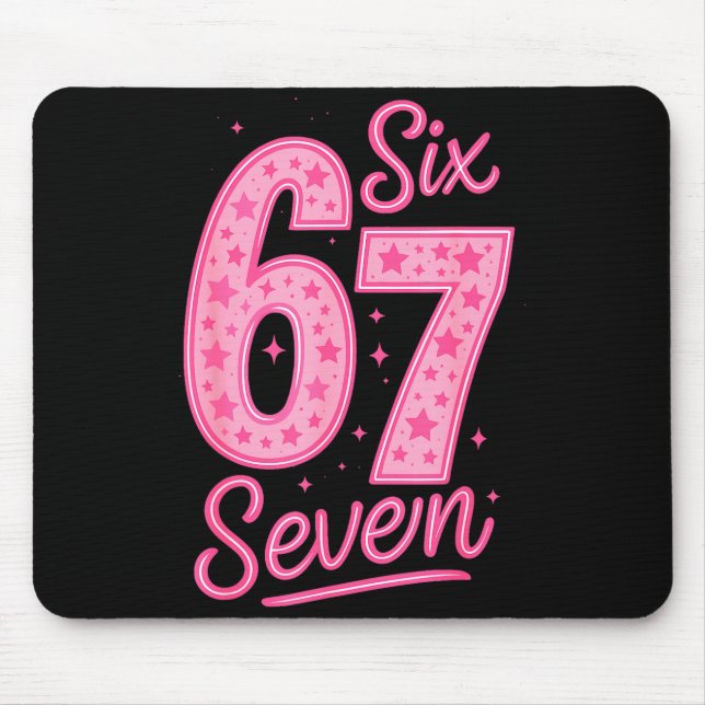 Mousepad 6 7 Number 67 Nk Six Seven Meme Slang Womens Girls (Frente)