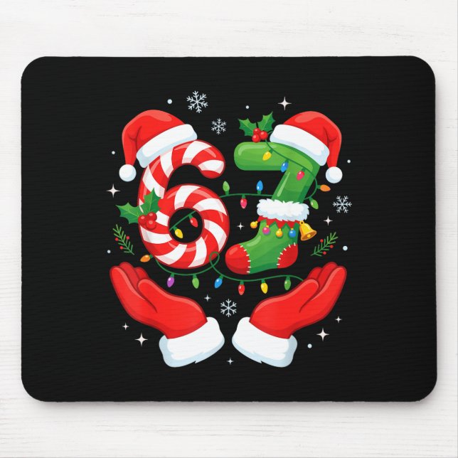 Mousepad 6 7 Pajamas Six Seven Matching Ugly Christmas 67 F (Frente)
