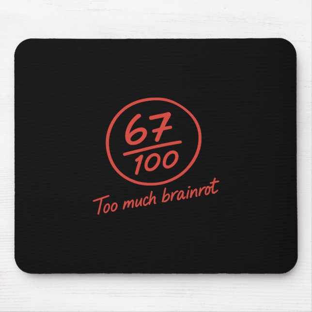 Mousepad 6 7 Professora Elementar Brainrot Meme 67 6 (Frente)