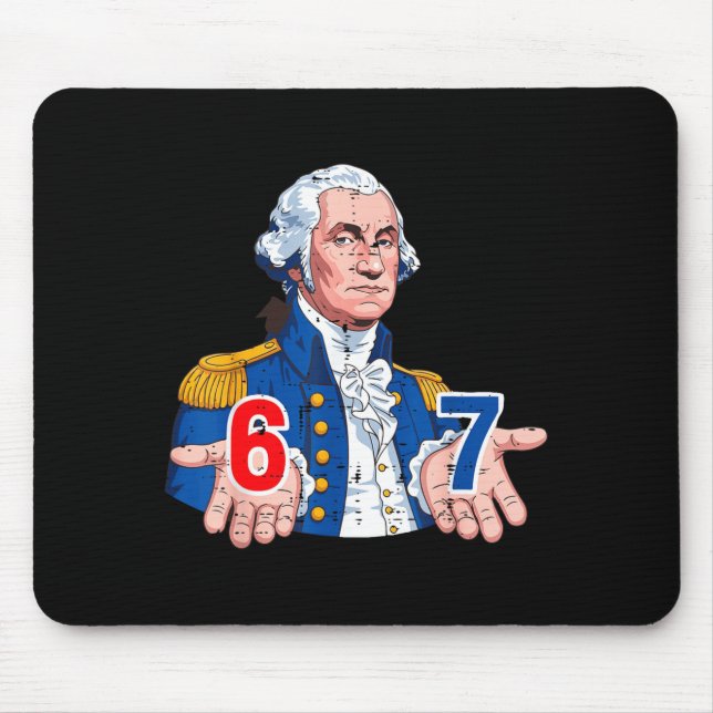 Mousepad 6 7 Washington Engraçado 67 Fantasia Meme Seis Set (Frente)