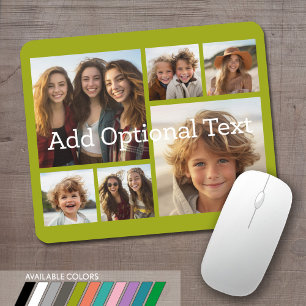 Mousepad 6 Colagem de Fotos Texto Opcional — CAN Edit Col