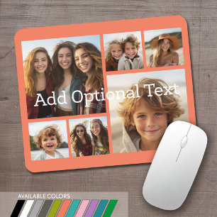 Mousepad 6 Colagem de Fotos Texto Opcional — CAN Edit Col