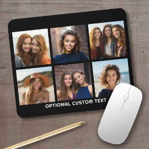 Mousepad 6 Colagem de Fotos Texto Opcional — CAN Edit Color