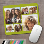 Mousepad 6 Colagem de Fotos Texto Opcional — CAN Edit Color<br><div class="desc">Adicione seus fotos favoritos a este modelo divertido. Você pode usar fotos quadradas ou quaisquer fotos para esta grade.</div>