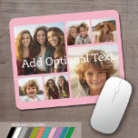 Mousepad 6 Colagem de Fotos Texto Opcional — CAN Edit Color<br><div class="desc">Adicione seus fotos favoritos a este modelo divertido. Você pode usar fotos quadradas ou quaisquer fotos para esta grade.</div>