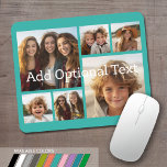 Mousepad 6 Colagem de Fotos Texto Opcional — CAN Edit Color<br><div class="desc">Adicione seus fotos favoritos a este modelo divertido. Você pode usar fotos quadradas ou quaisquer fotos para esta grade.</div>