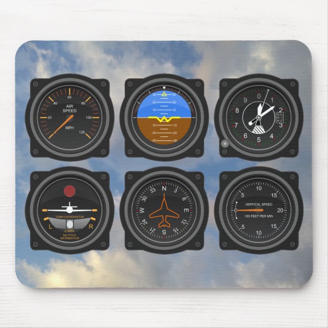 Mousepad 6 Embalagens de aviões nas nuvens (Frente)