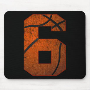 Mousepad 6 Festa de aniversário 6 anos no dia de basquetebo