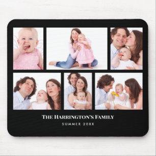 Mousepad 6 Seções Fotografias Pretas Personalizadas