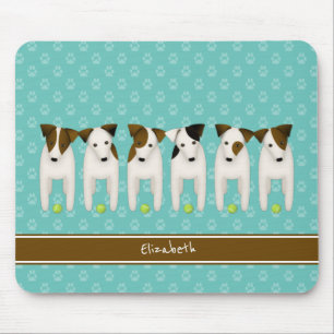 Mousepad 6 terríveis baleeiros cães Jack Russell