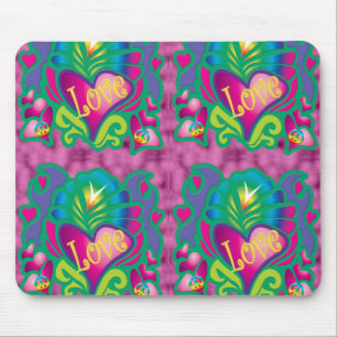 Mousepad 70s Amor floral