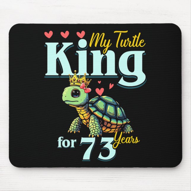 Mousepad 73rd Wedding Anniversary Couples My Turtle King Fo (Frente)