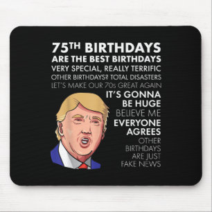 Mousepad 75º Aniversário Dão Engraçada Camisa De Citação De