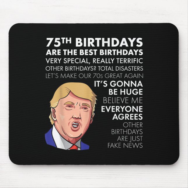 Mousepad 75º Aniversário Dão Engraçada Camisa De Citação De (Frente)
