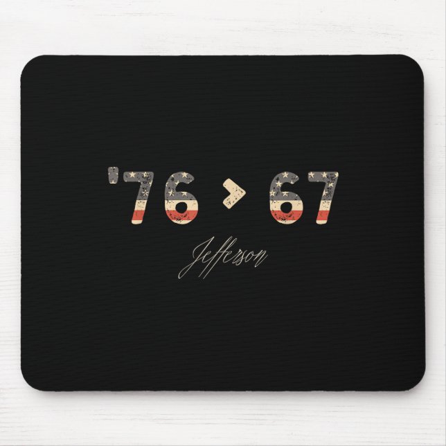 Mousepad 76 67 Jefferson Six Seven Meme Para Gíria Gen Alph (Frente)