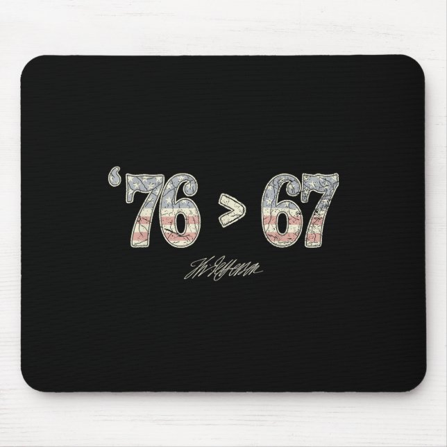 Mousepad 76 67 Thomas Jefferson Seis Sete 6 7 Meme Gen Alph (Frente)