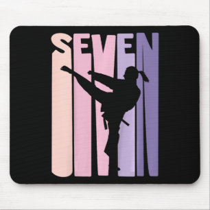 Mousepad 7 Birthday Gift Karate Retro Taekwondo Martial A