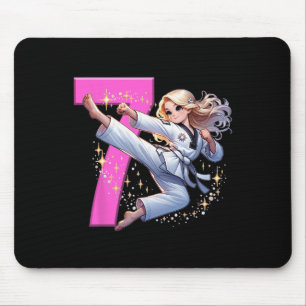 Mousepad 7 Birthday Girl Martis Party Taekwondo Kar