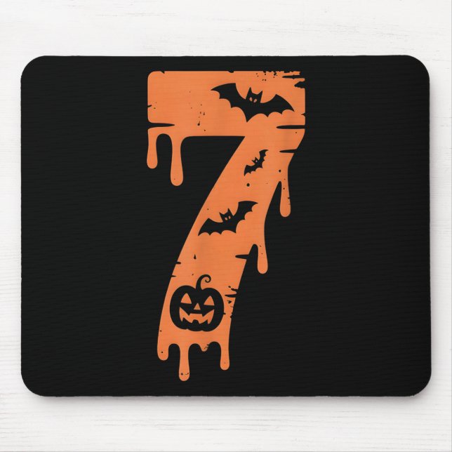 Mousepad 7 Número Meme 67 Seis Sete Halloween  (Frente)