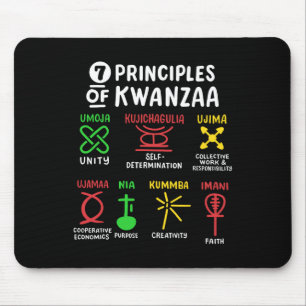 Mousepad 7 Princípios Dos Homens Negros Americanos De Kwanz