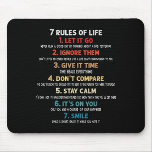 Mousepad 7 Regras De Vida Citações Motivacionais Para Homen