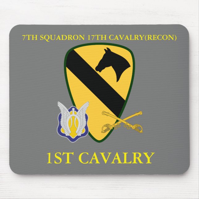 MOUSEPAD 7 SQUADRON 17TH CAVALRY(RECON) 1RUA CAVALRY  (Frente)