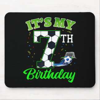 Mousepad 7th Birthday Football Boy Girl Kids Soccer Sports