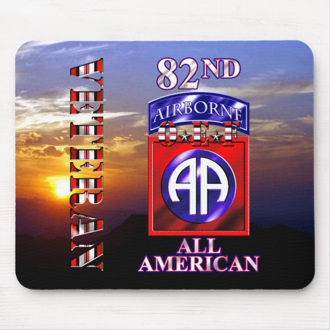 Mousepad 82nd Veterano da divisão aerotransportada OEF (Frente)
