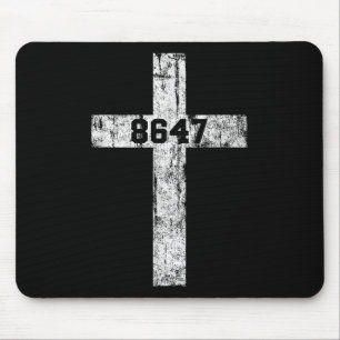 Mousepad 8647 Anti Trump Cruz Cristão Jesus 86 47 Retro 