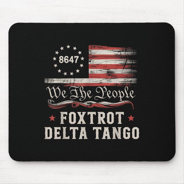 Mousepad 8647 Foxtrots Deltas Tangos Bandeira América  (Frente)