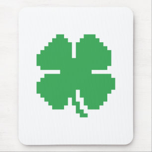 Mousepad 8 Bits Pixel Lucky Quatro Folha
