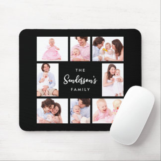 Mousepad 8 Sections Family Photo in Black Frame