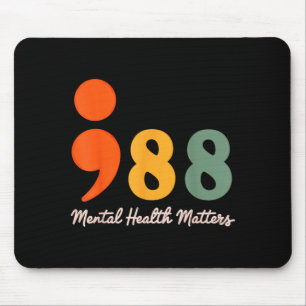 Mousepad 988 ponto e vírgula prevenção à saúde mental