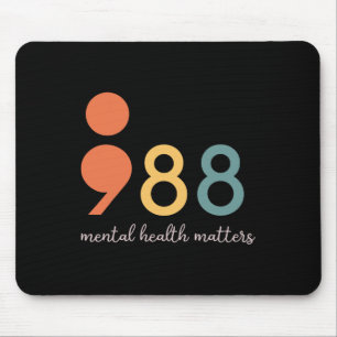 Mousepad 988 Problemas de Saúde Mental do Semicolon Preve S