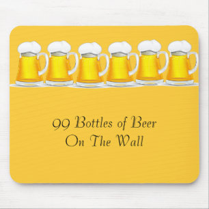 Mousepad 99 Garrafas de cerveja na parede